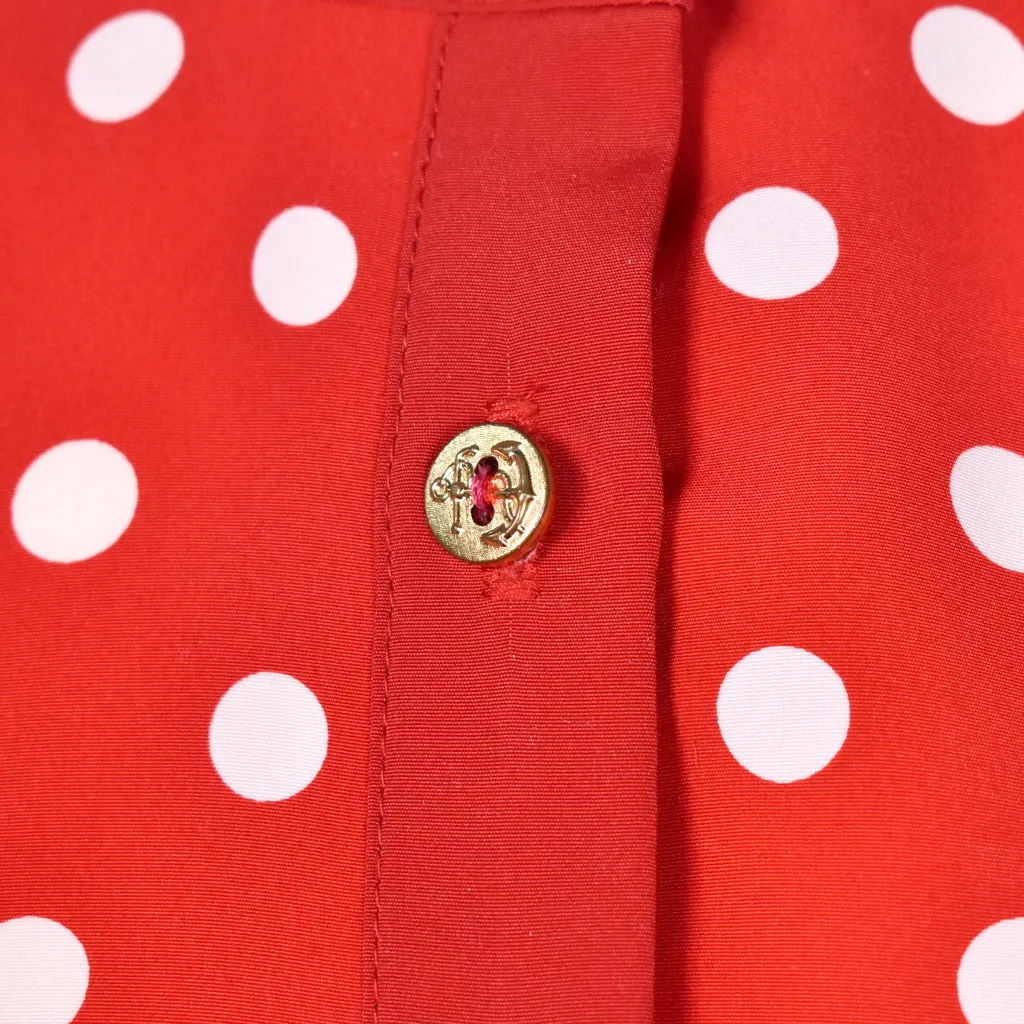 1940s Style Red Polka Dot Dress