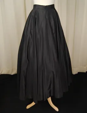 1950s Long Black Full Skirt