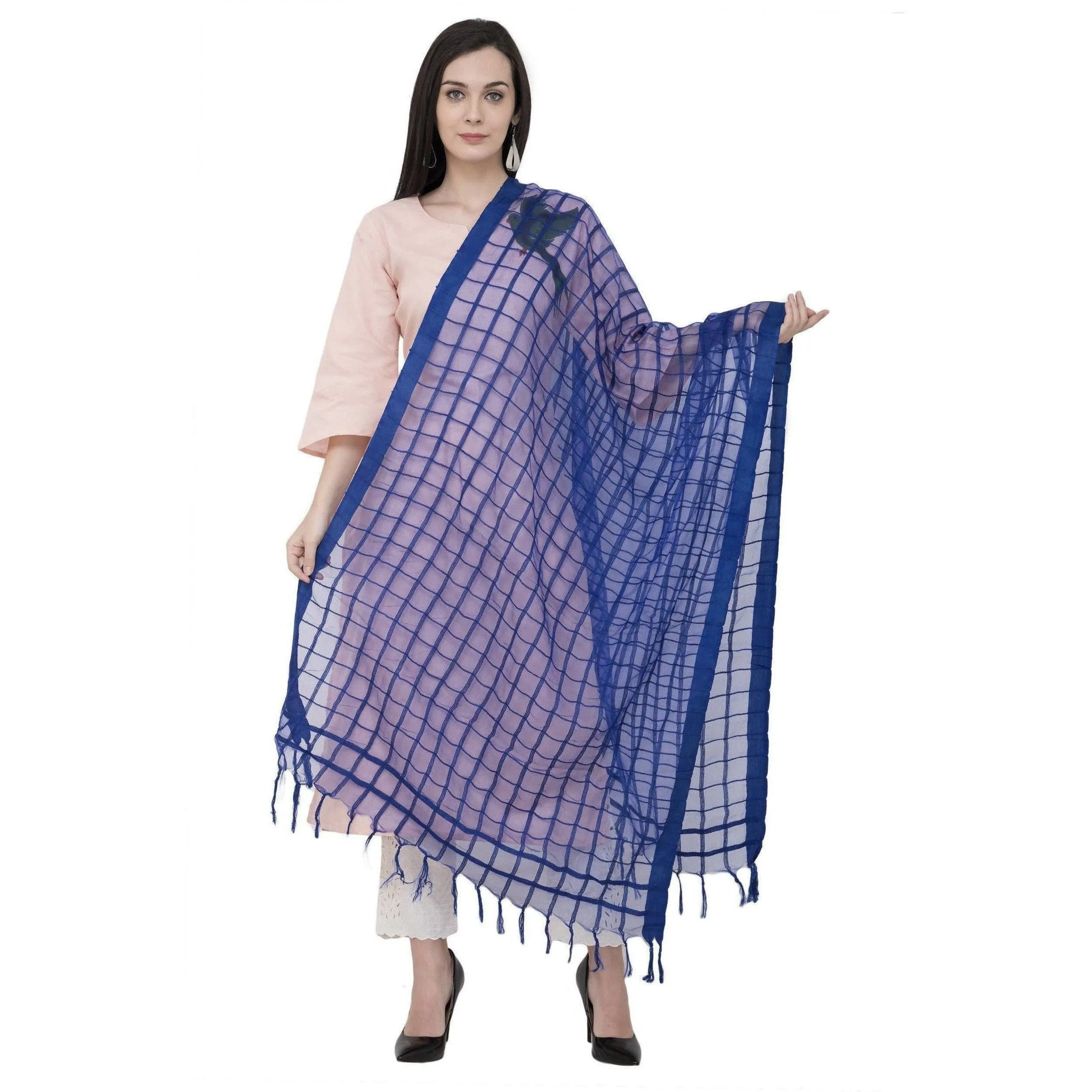 A R Silk Cotton square Regular Dupatta Color Royal Dupatta or Chunni