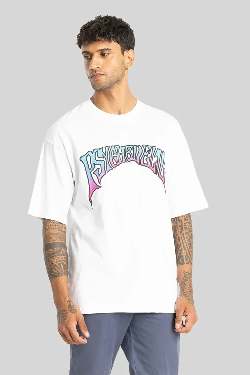 Achille White Graphic Print Oversized Fit T-Shirt