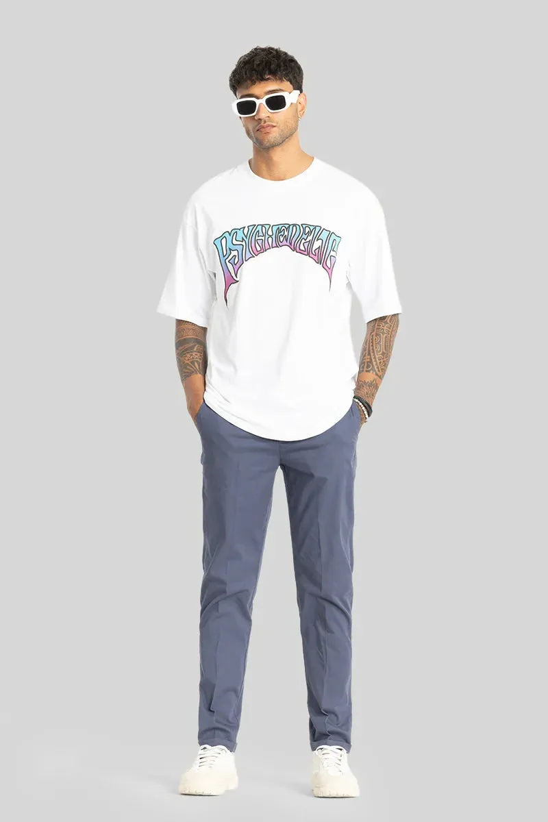 Achille White Graphic Print Oversized Fit T-Shirt