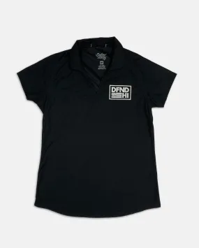 ACTIVE LOGO BOX Womens Black Polo