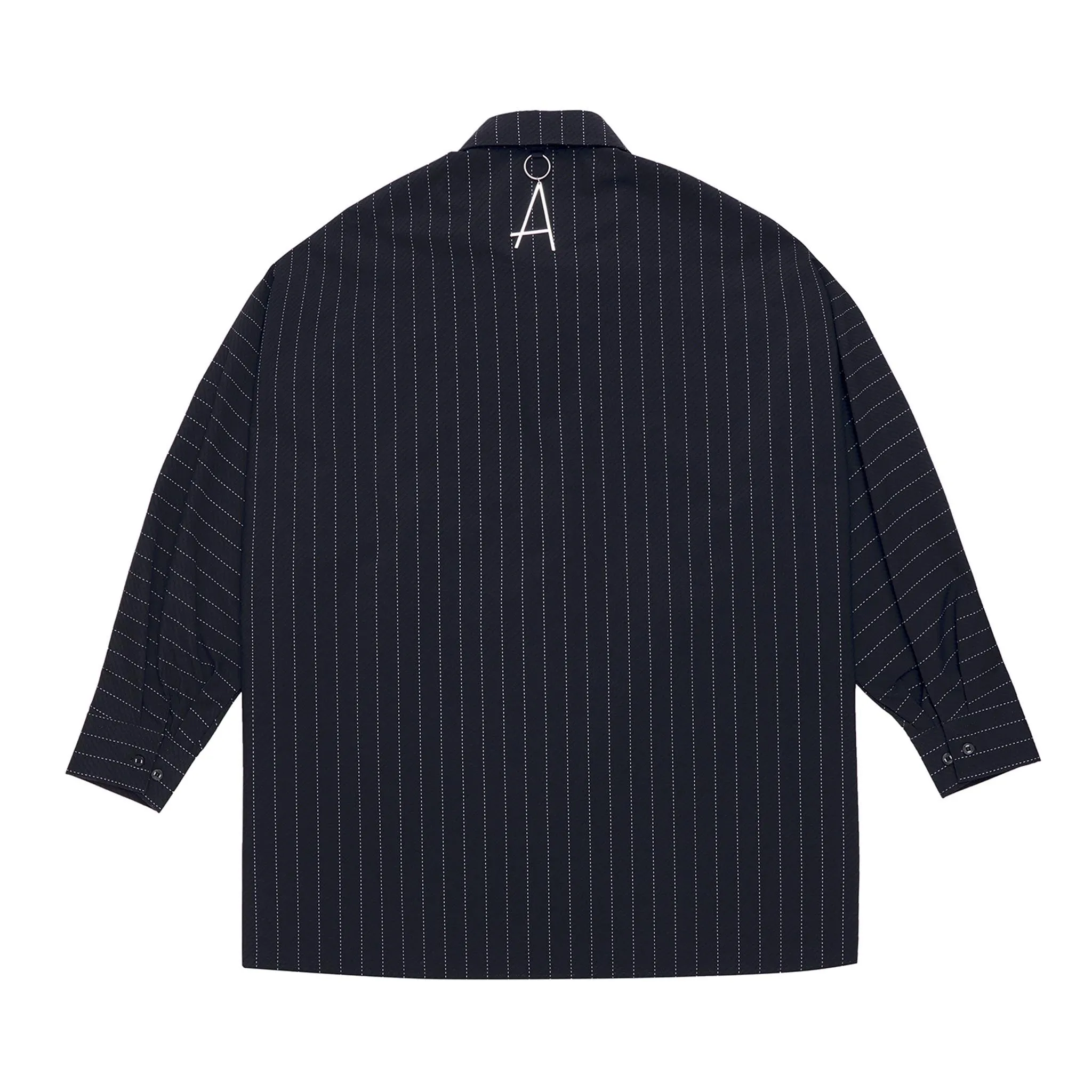 ADD Pinstripe Box Pattern Shirt Navy