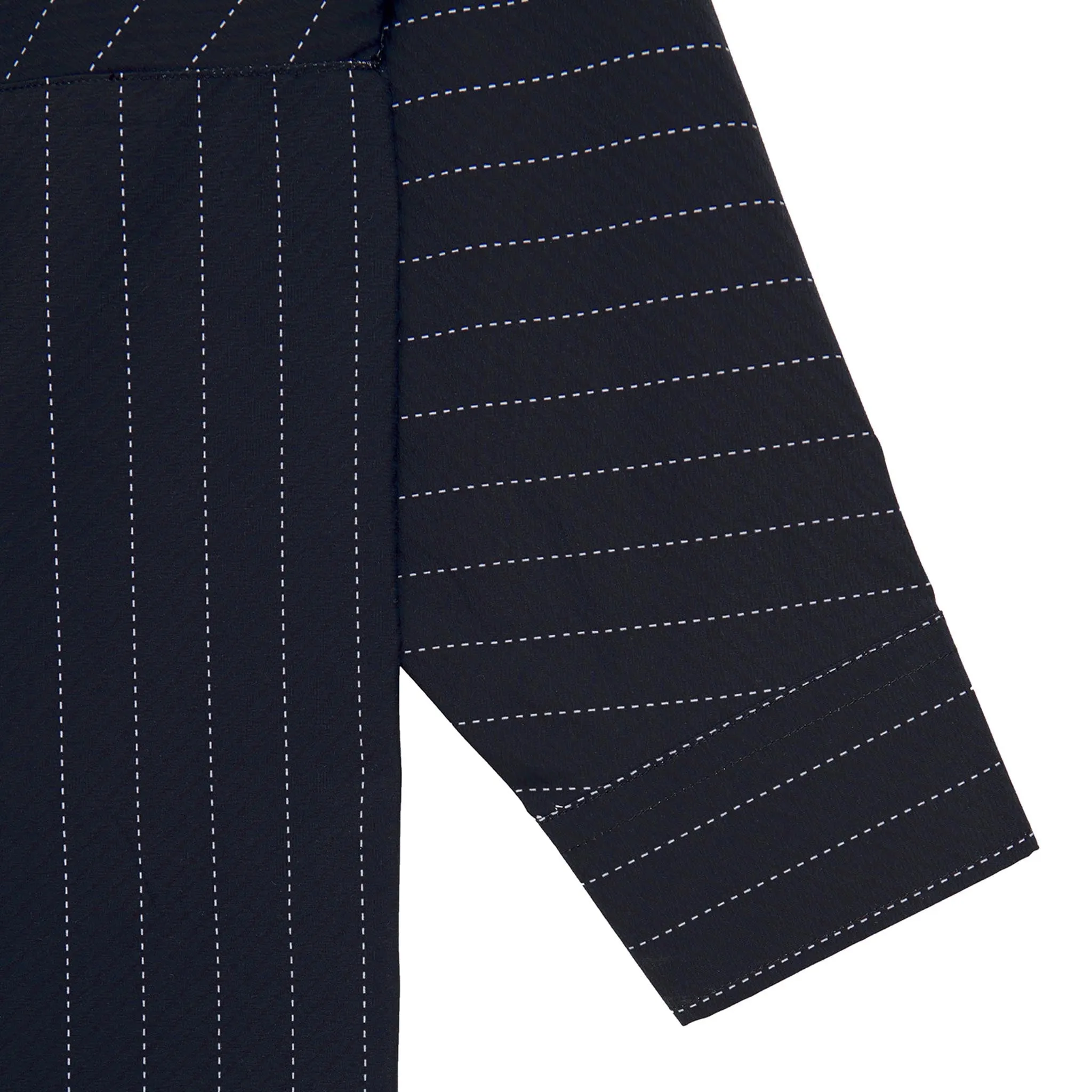 ADD Pinstripe Box Pattern Shirt Navy