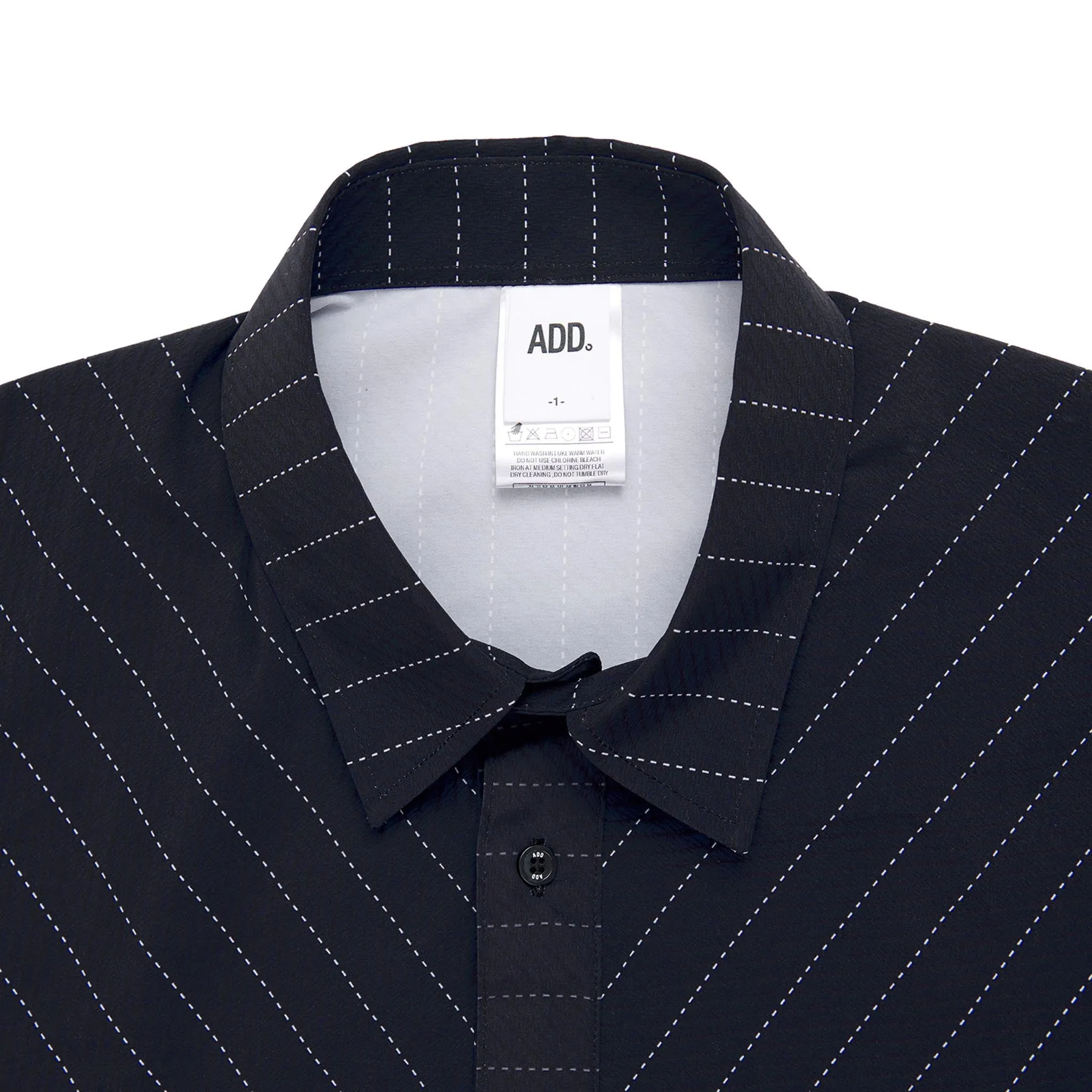 ADD Pinstripe Box Pattern Shirt Navy