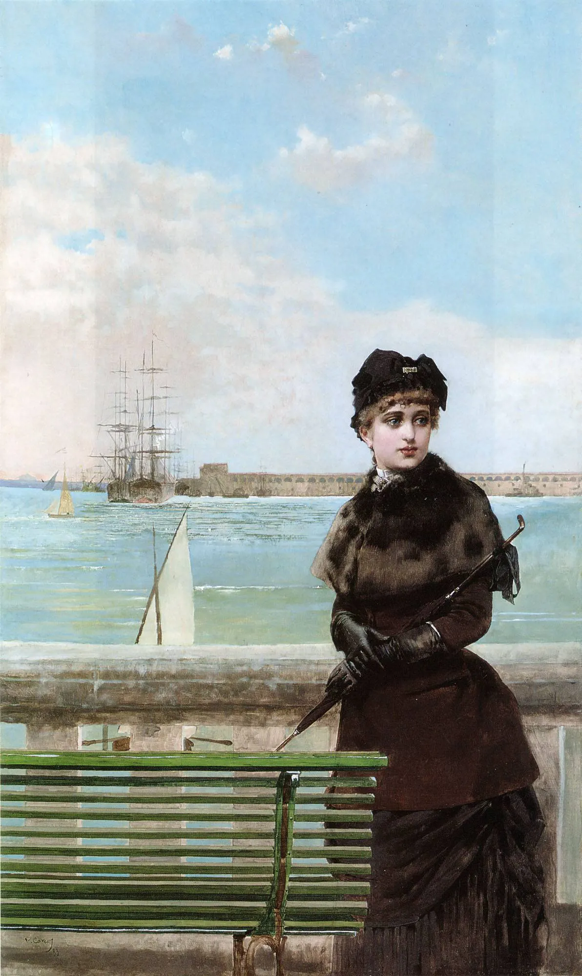 An elegant woman at St.Malo