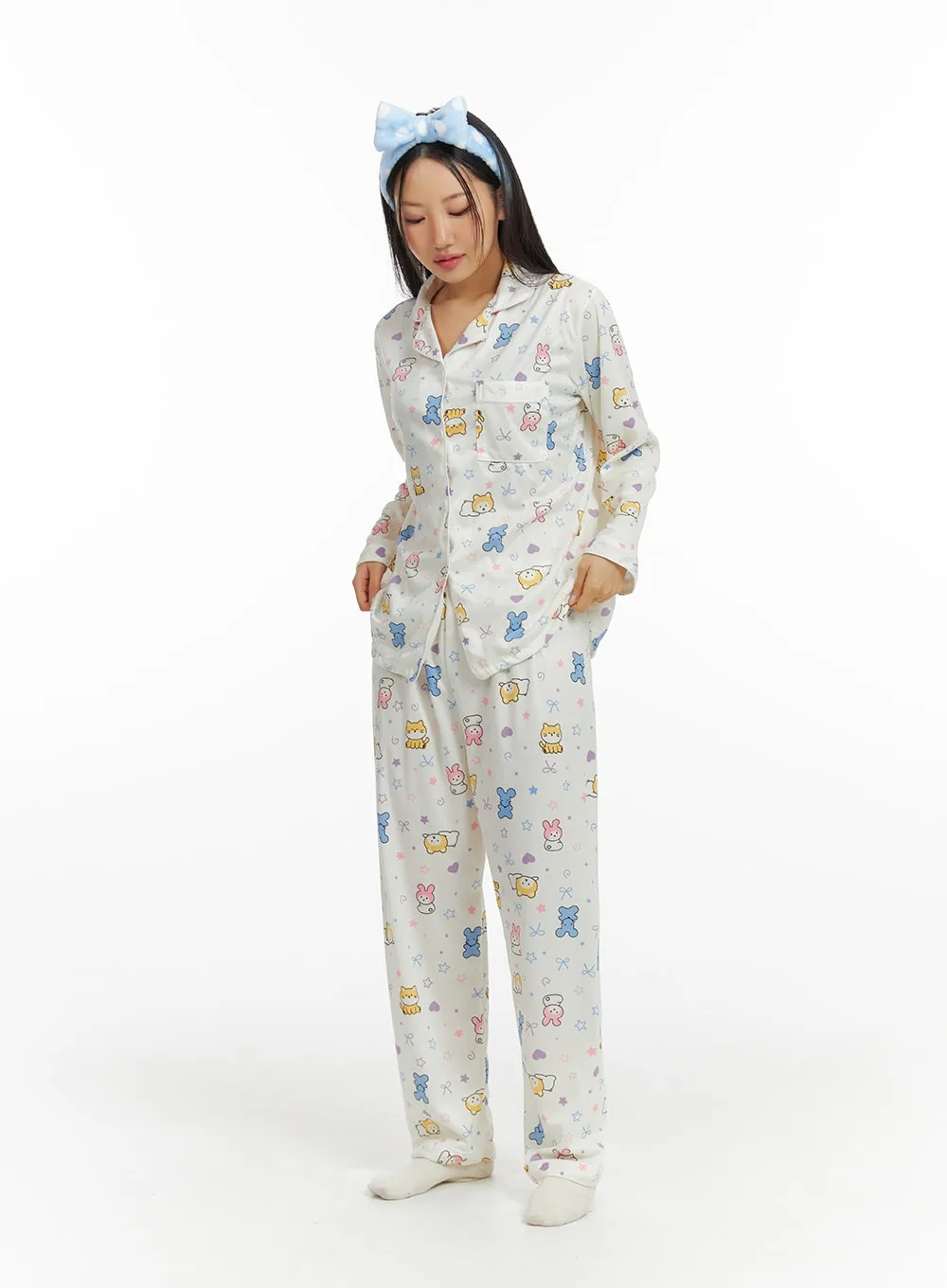 Animal Graphic Pajama Set IF421