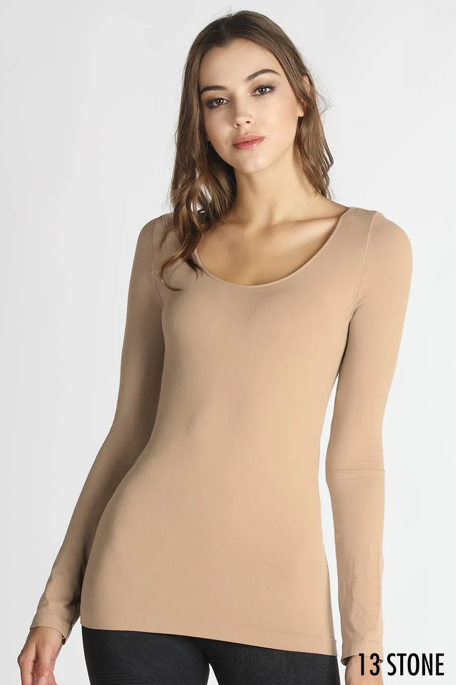 Babs Long Sleeve Scoop Neck Top