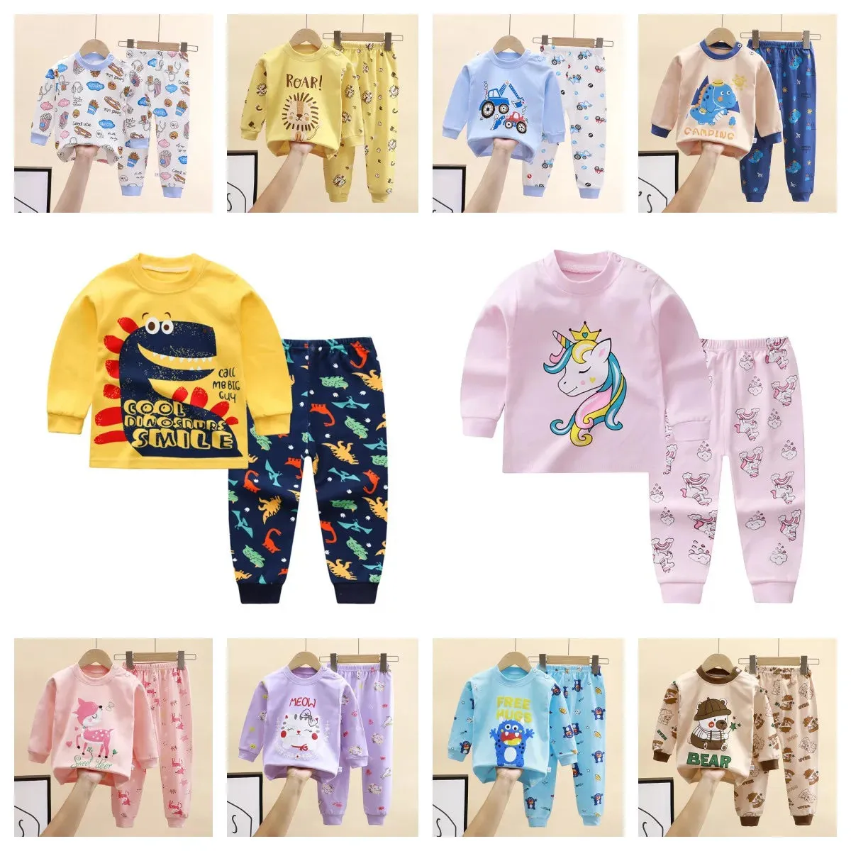 Baby Boys Sleepwear Dinosaur Toddler Pajama Sets