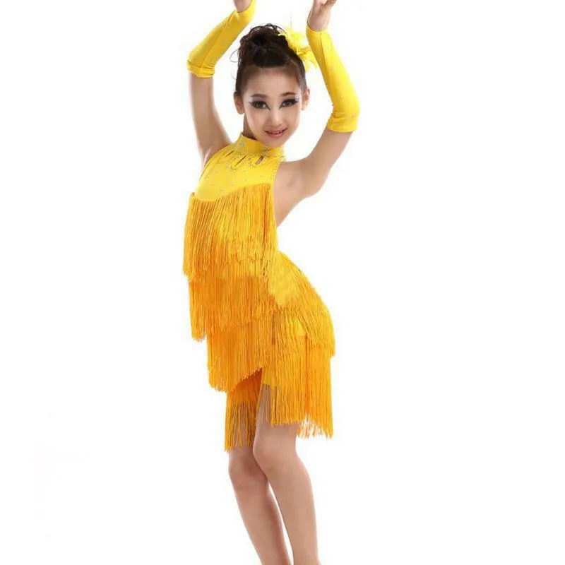 Baby Girl 4-11yo Salsa Party Dance Performance Dress