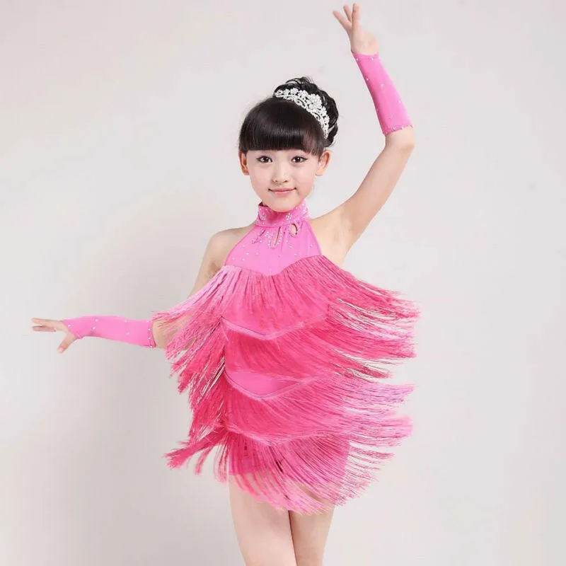 Baby Girl 4-11yo Salsa Party Dance Performance Dress