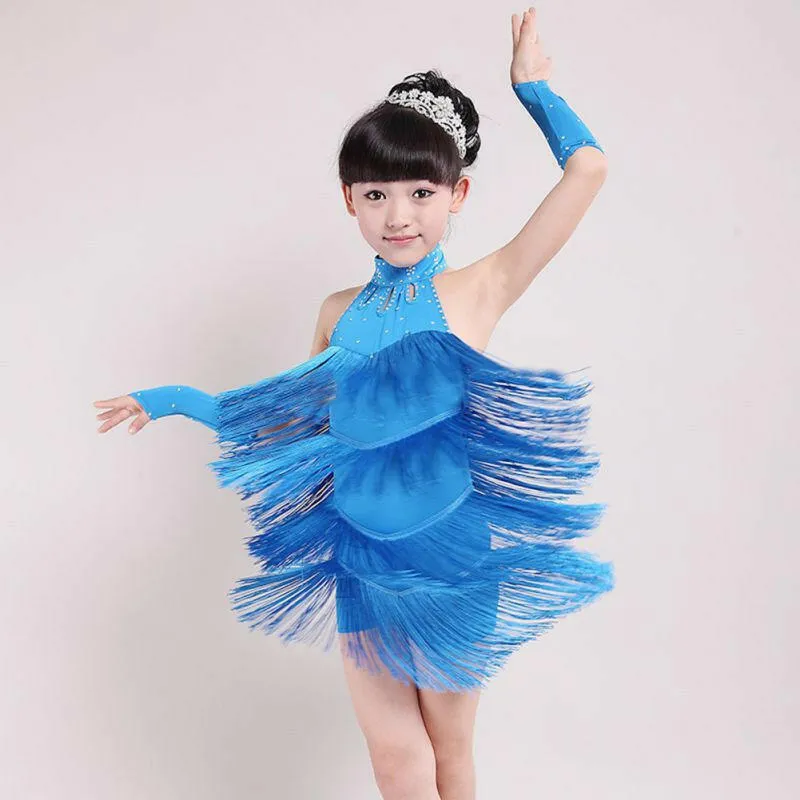 Baby Girl 4-11yo Salsa Party Dance Performance Dress