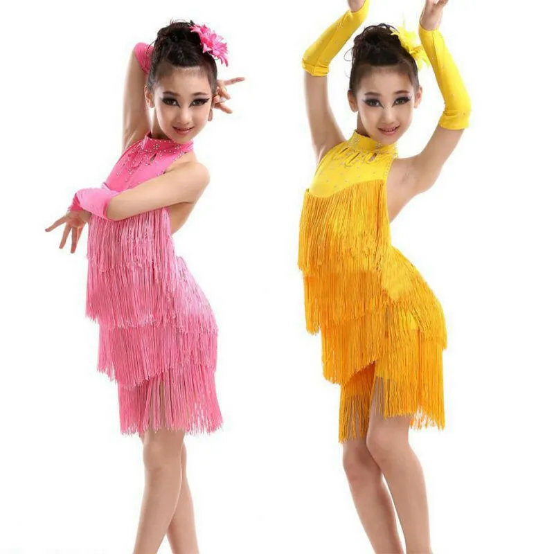 Baby Girl 4-11yo Salsa Party Dance Performance Dress