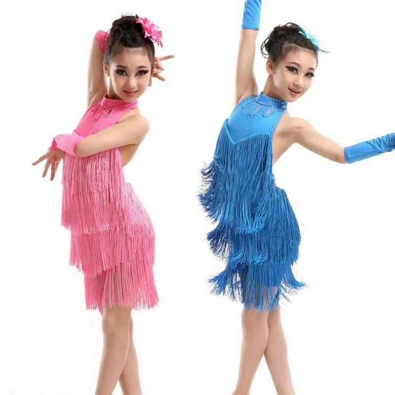 Baby Girl 4-11yo Salsa Party Dance Performance Dress