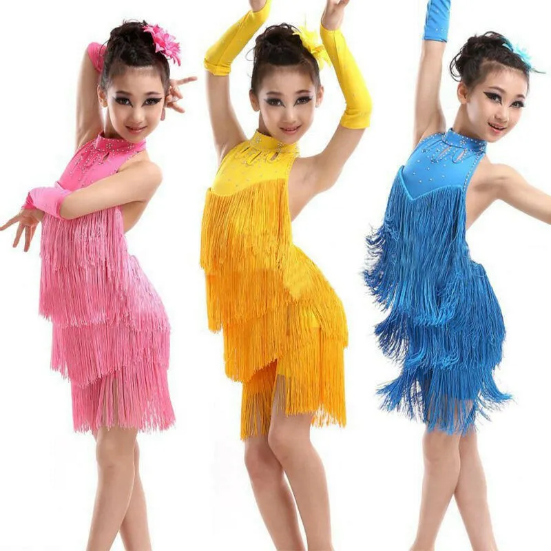 Baby Girl 4-11yo Salsa Party Dance Performance Dress