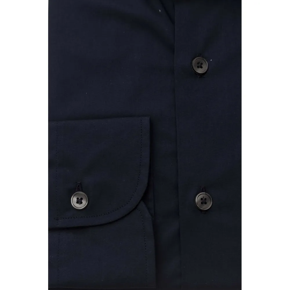 Bagutta Blue Cotton Men Men's Shirt