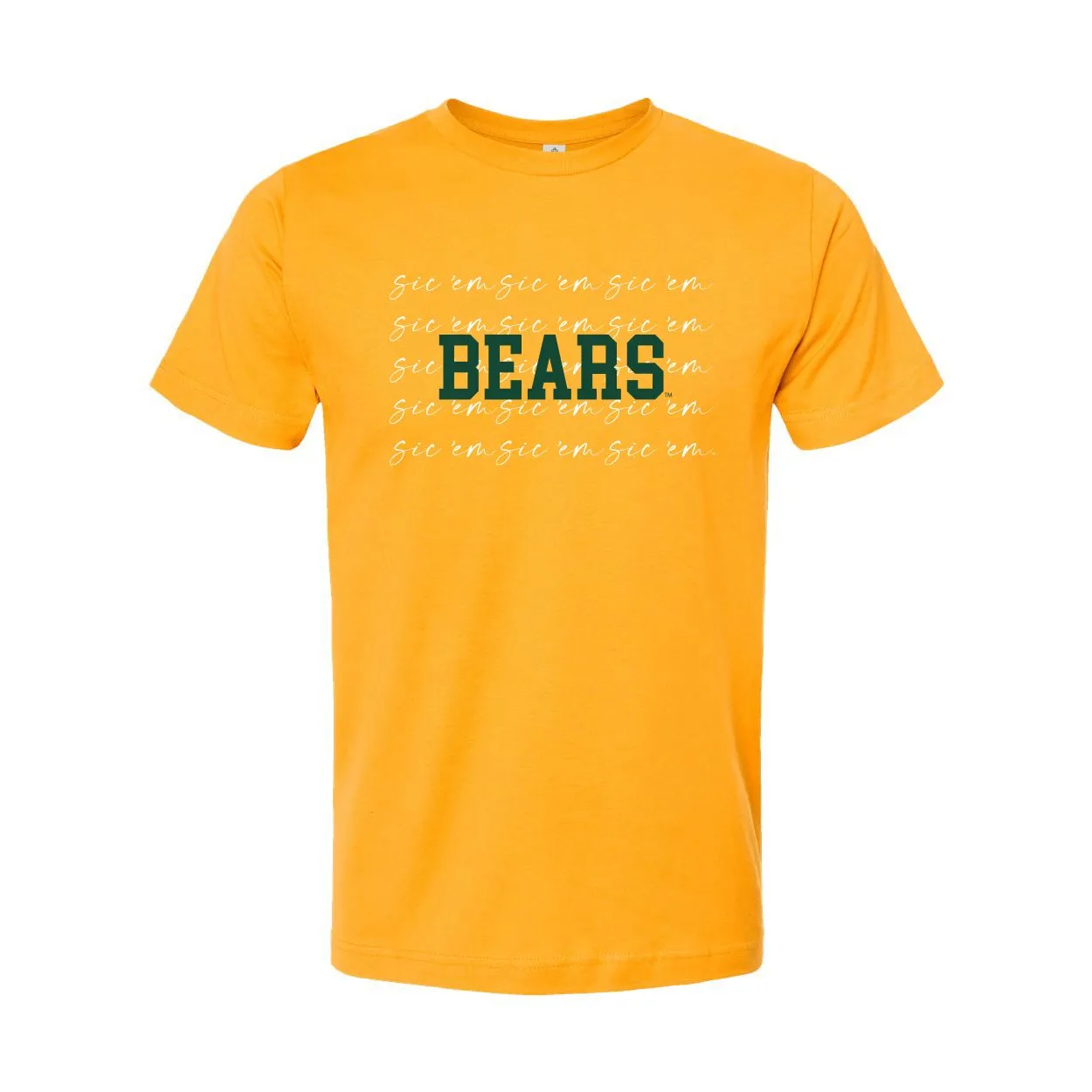 Baylor University College Script Short Sleeve T-shirt in Gold