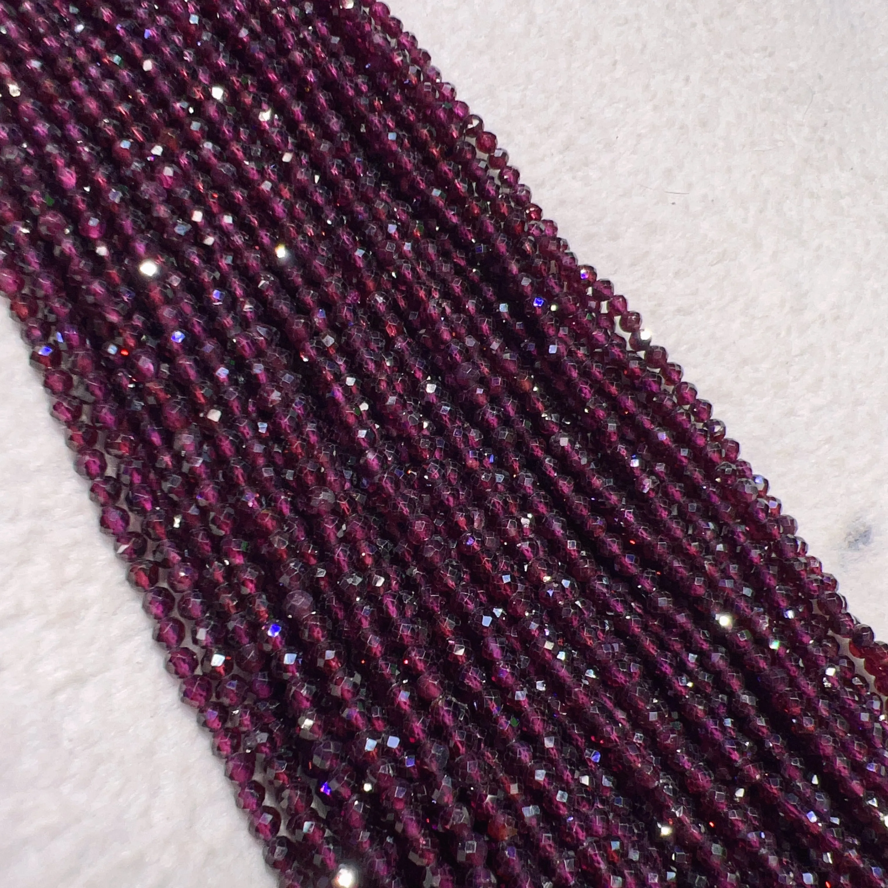 Best Quality in Strands 4mm Natural Rhodolite Purple Garnet Faceted Bead Strands for DIY Jewelry Projects