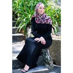 Black Batwing with Tie Waist Dress