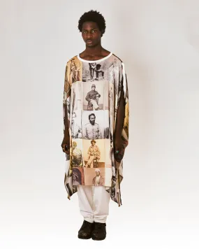 Black Civil War Solider Kaftan - Silk Charmeuse