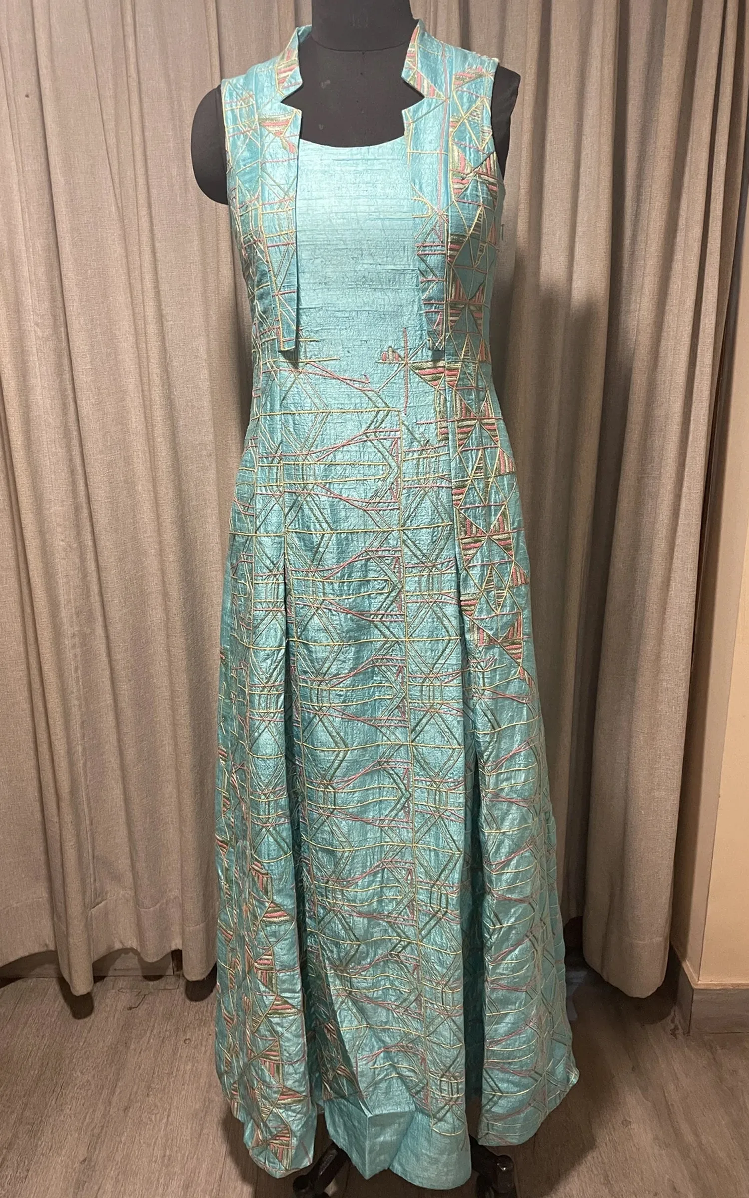 Block Printed Long Dress