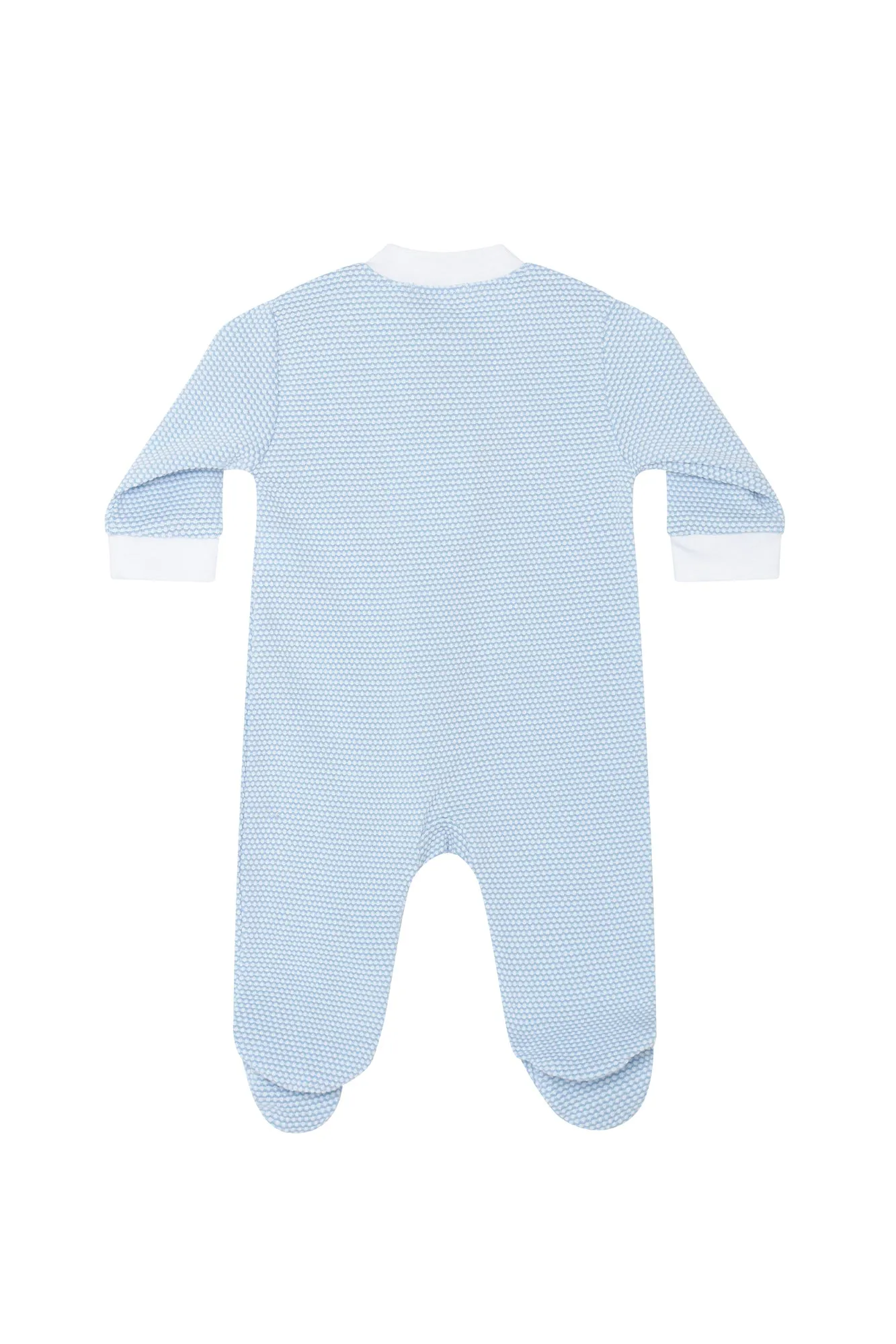 Blue Bubble Zipper Footie