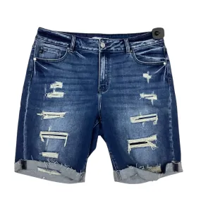 Blue Denim Shorts Designer Kancan, Size 16