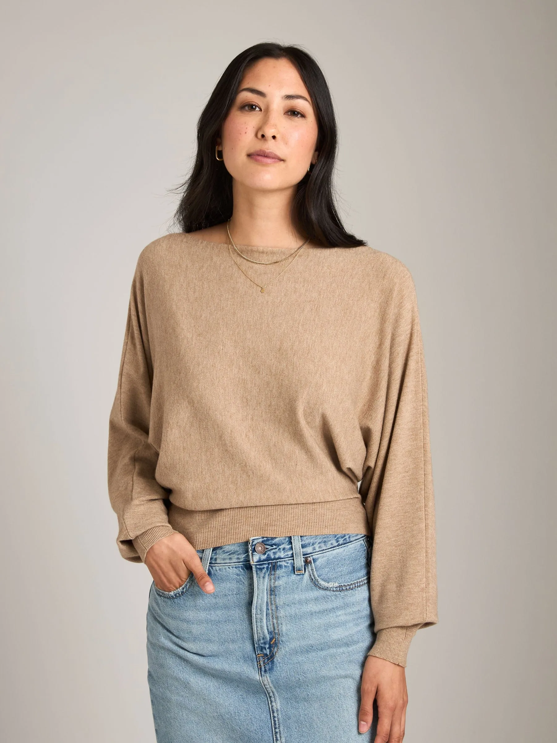 Boatneck Knit Top