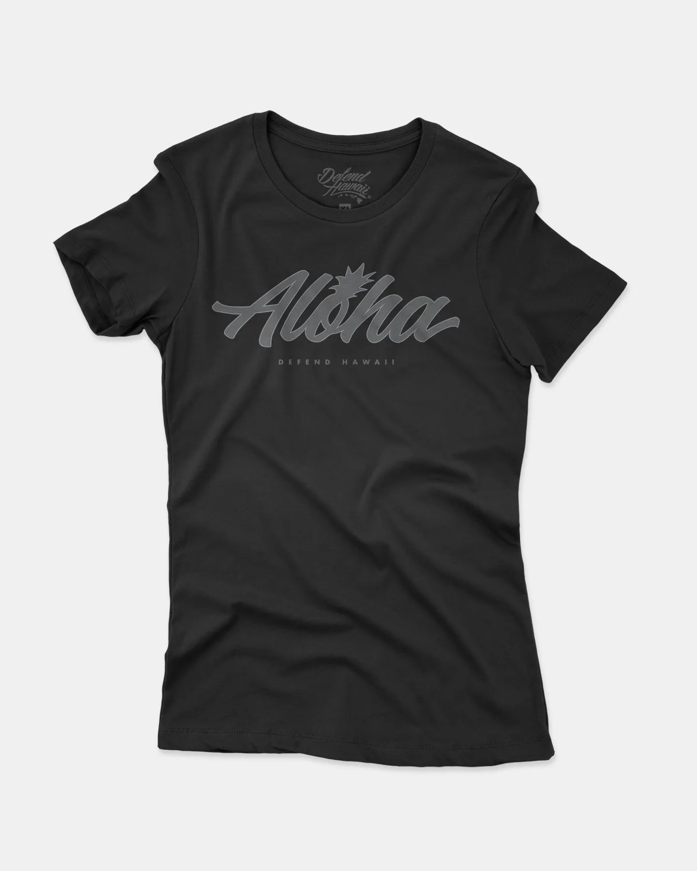 BOLD ALOHA Black Fitted Tee