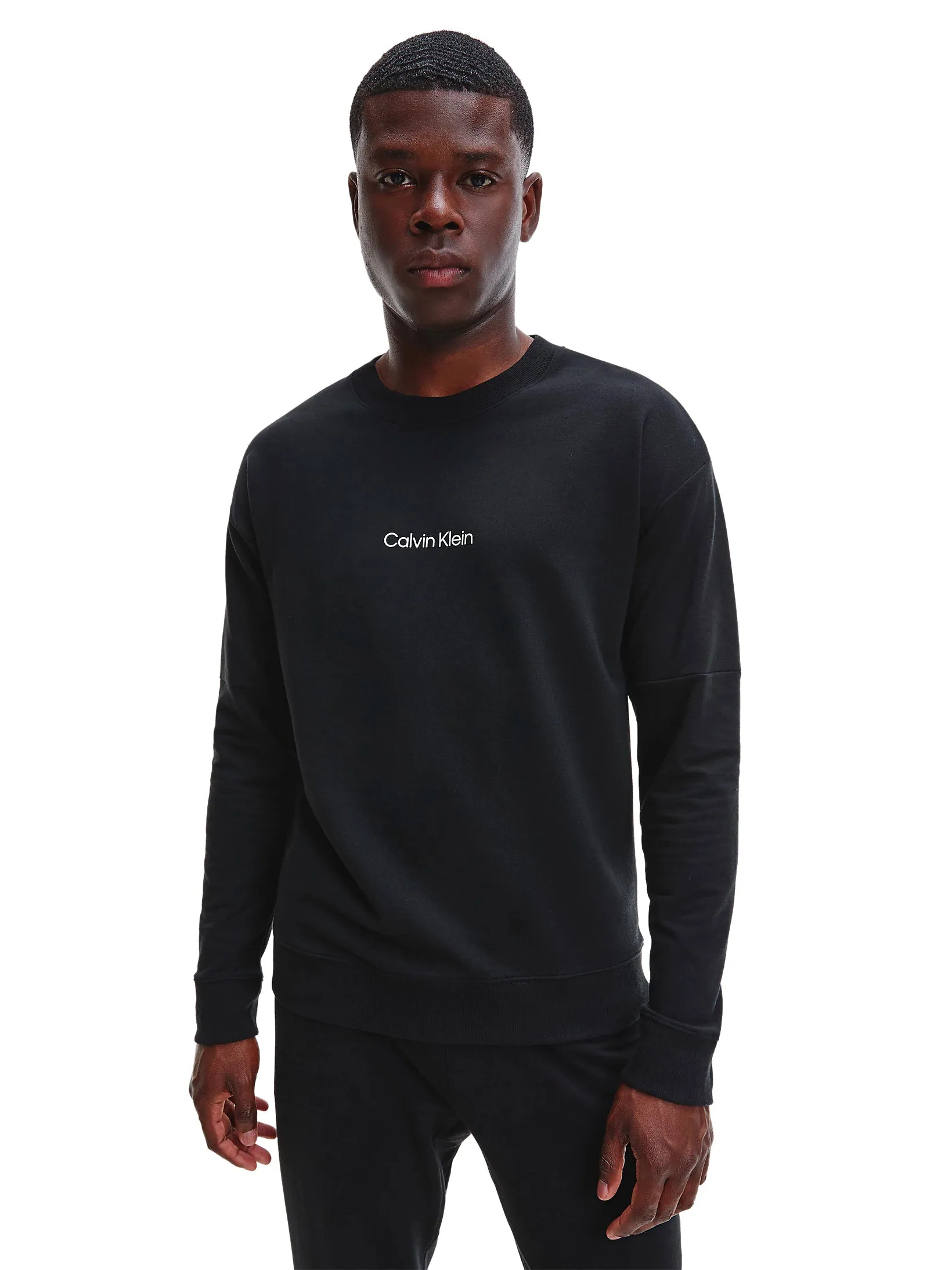 Calvin Klein Mens Lounge Crew Neck Sweatshirt - Modern Structure