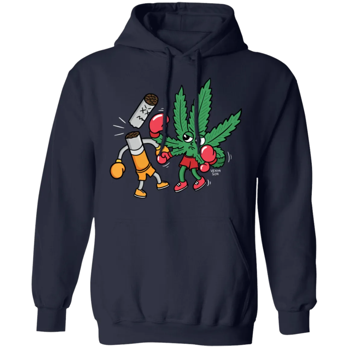 Cannabis Knocks Out Tobacco Hoodie