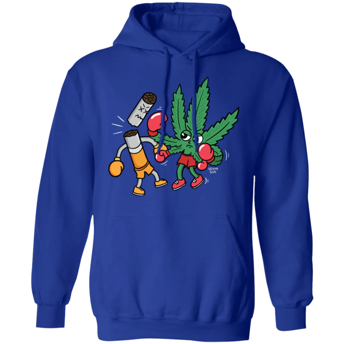 Cannabis Knocks Out Tobacco Hoodie