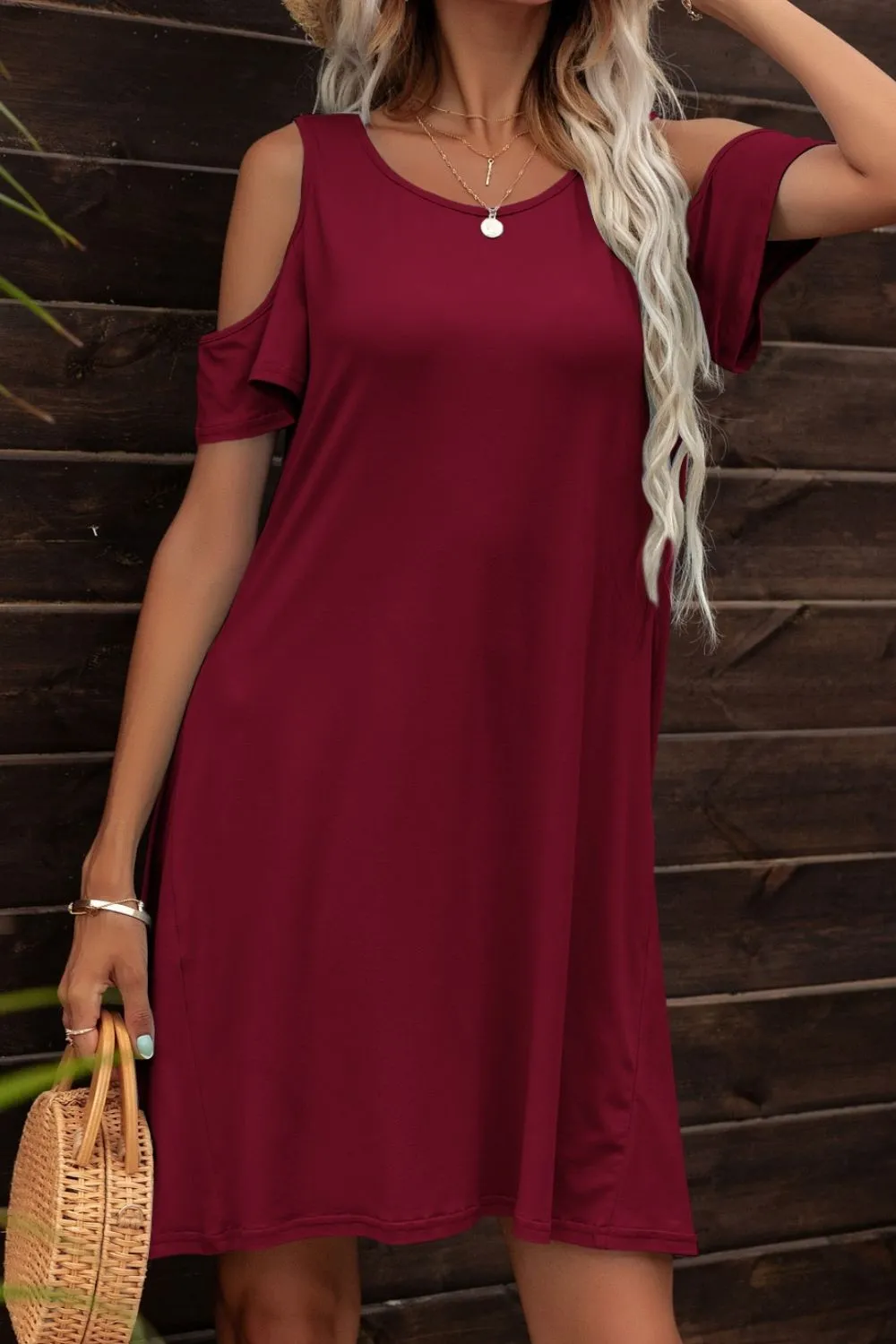 Can't Stop Me Cold-Shoulder Dress