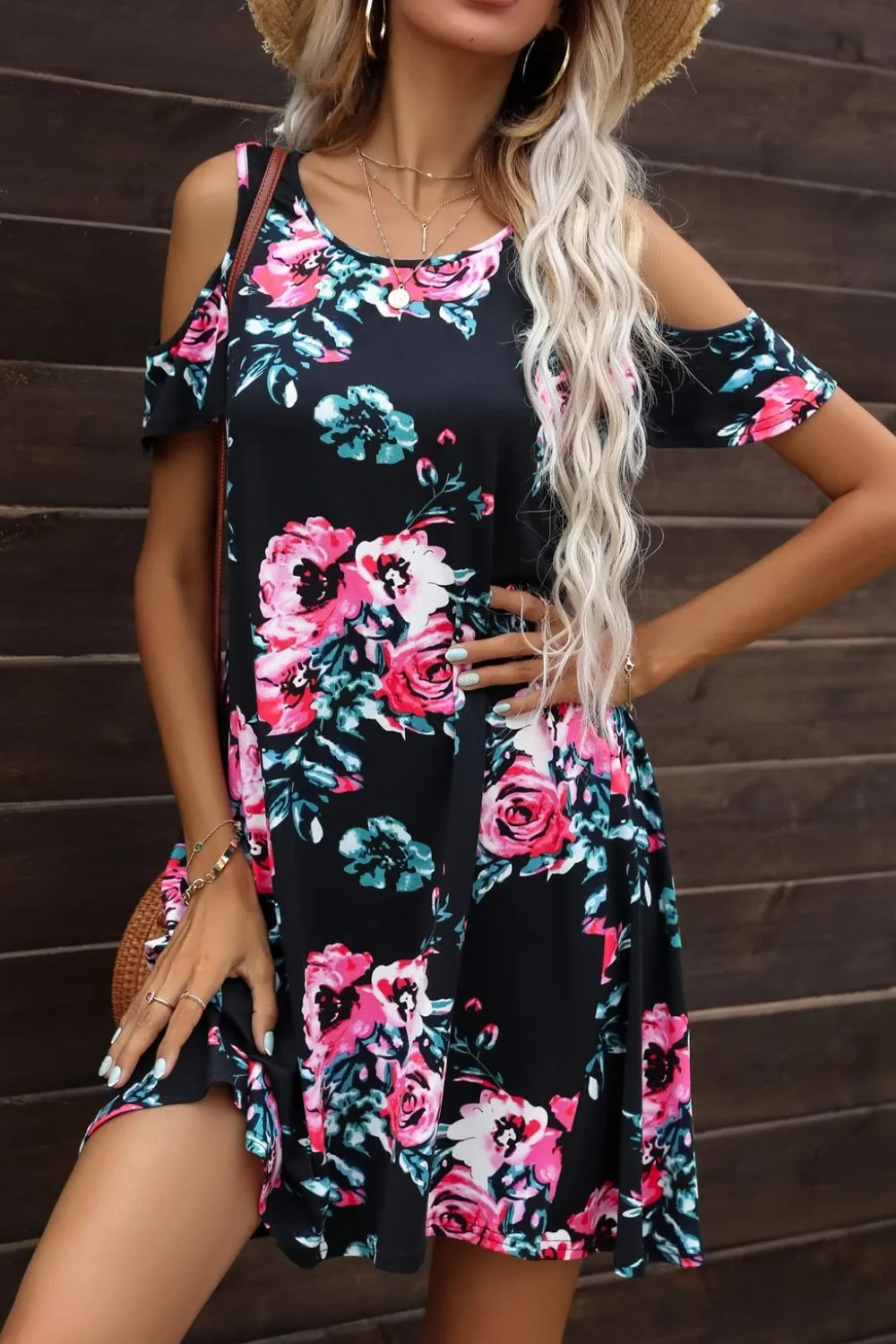 Can't Stop Me Cold-Shoulder Dress