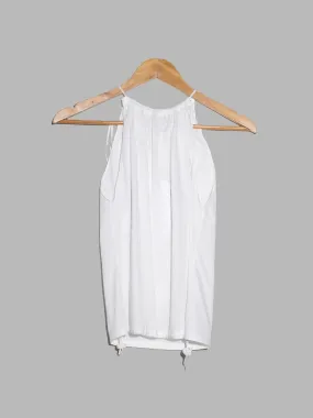 Christophe Lemaire white cotton poplin drawstring neck camisole top - size 1 S