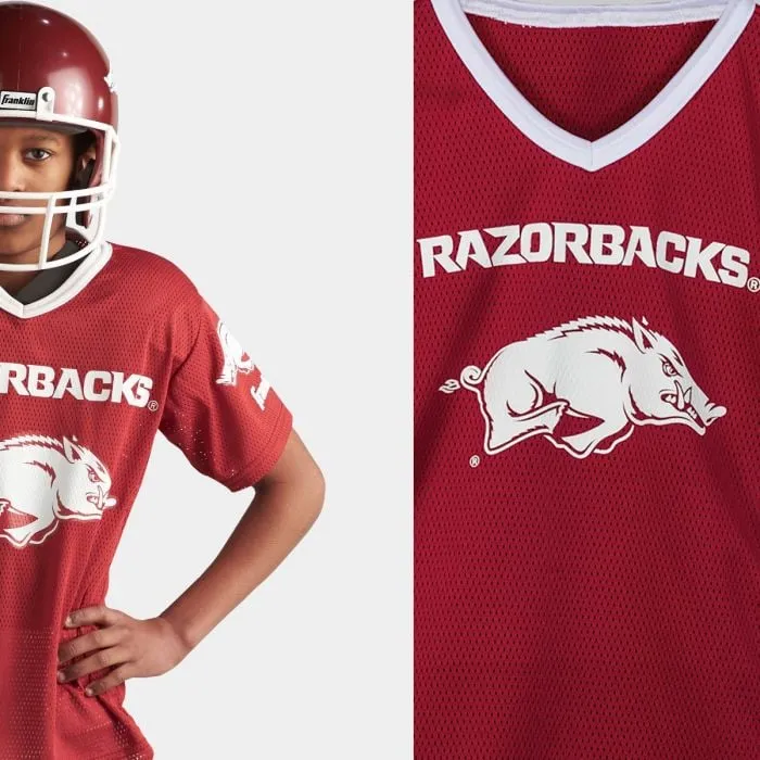 College Football Helmet & Jersey- 3pc Arkansas