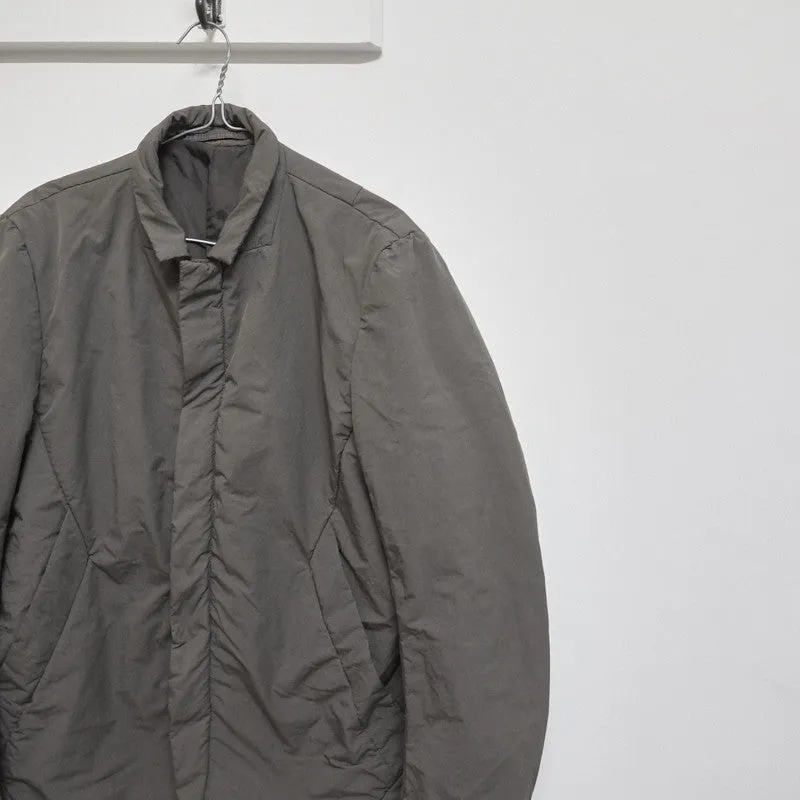 covered placket bomber jacket