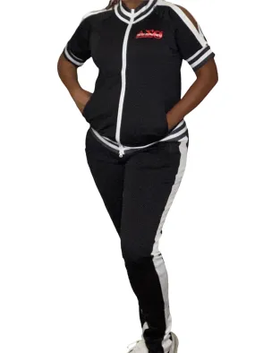 Delta Sigma Black/White 2-piece jogger