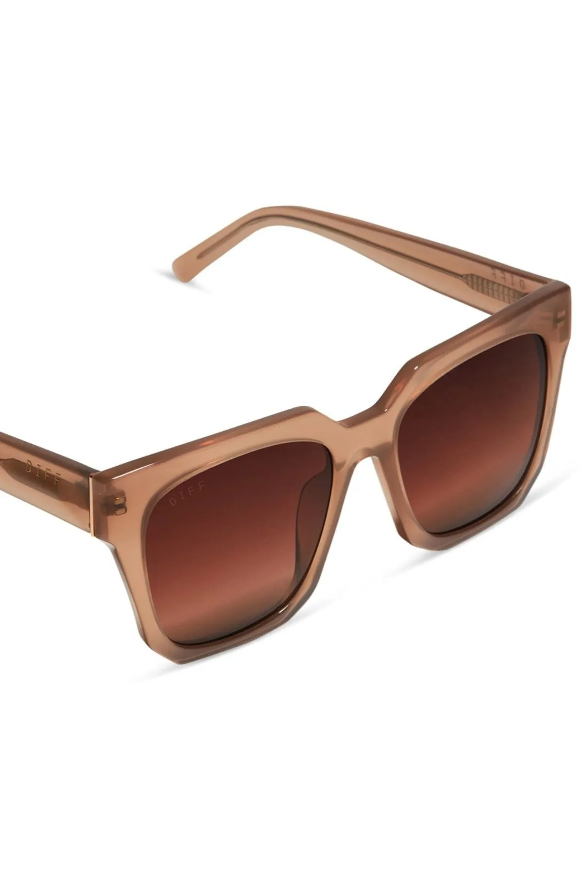 Diff Eyewear Ariana Polarized Sunglasses - Taupe   Brown Gradient