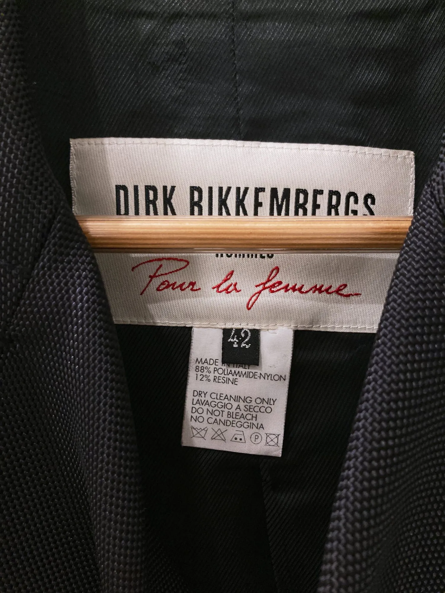 Dirk Bikkembergs 1990s black ballistic nylon double breasted cargo pocket blazer