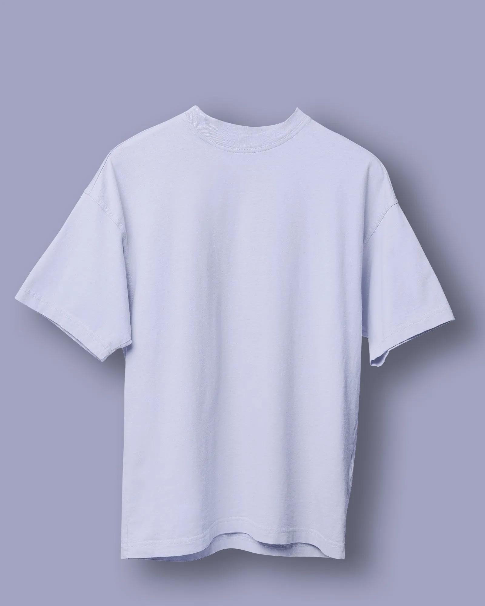 Drop Shoulder HW Crew Tee: Periwinkle