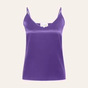 EHE Apparel Charlotte Silk Top - Royal Purple