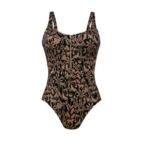 Elouise Safari Zip Swimsuit