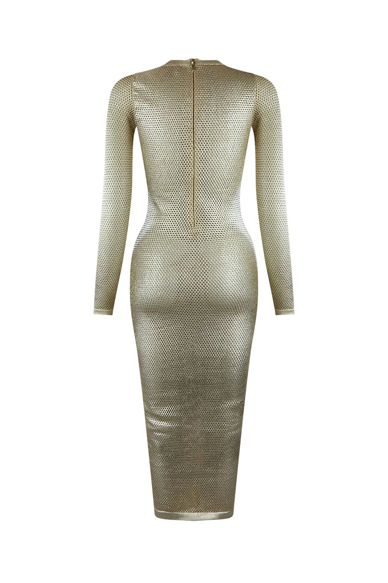 Gold Rush Metallic Midi Dress