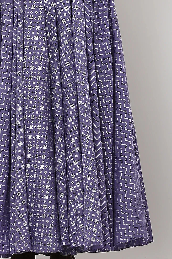 Lavender Kalidar Anarkali Set