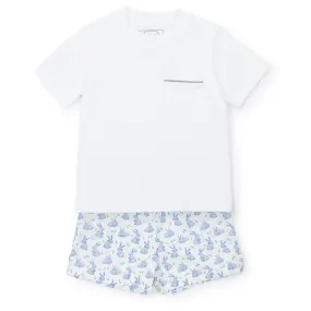 Lila and Hayes - Hudson Short Set - Bunny Hop Blue