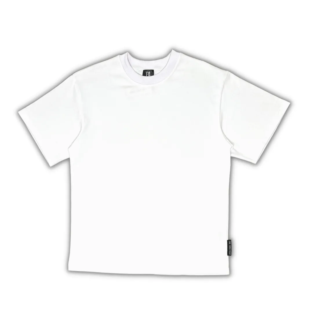 LUXURY BLANK TEE - WHITE