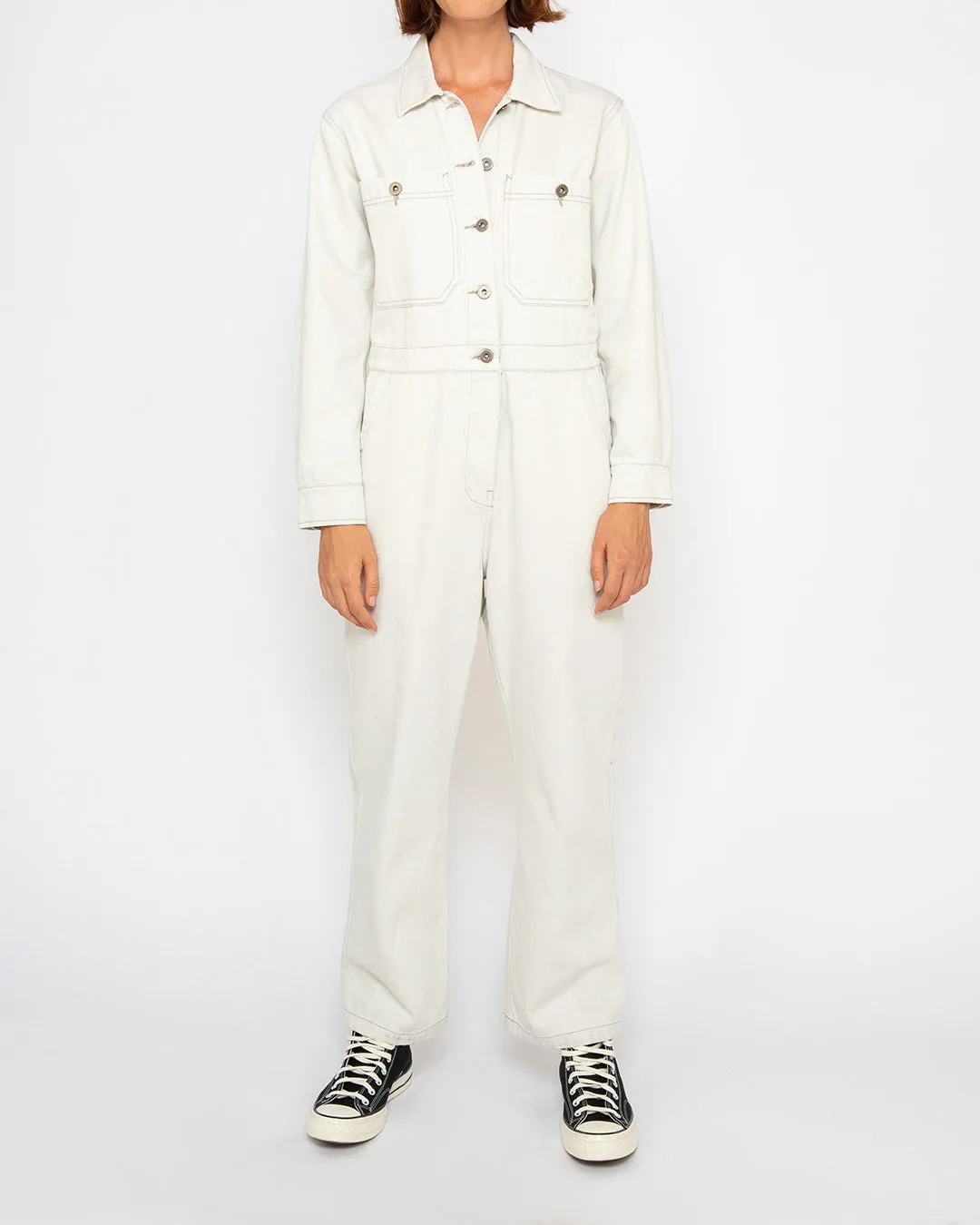 Metro Coverall - Bleached White