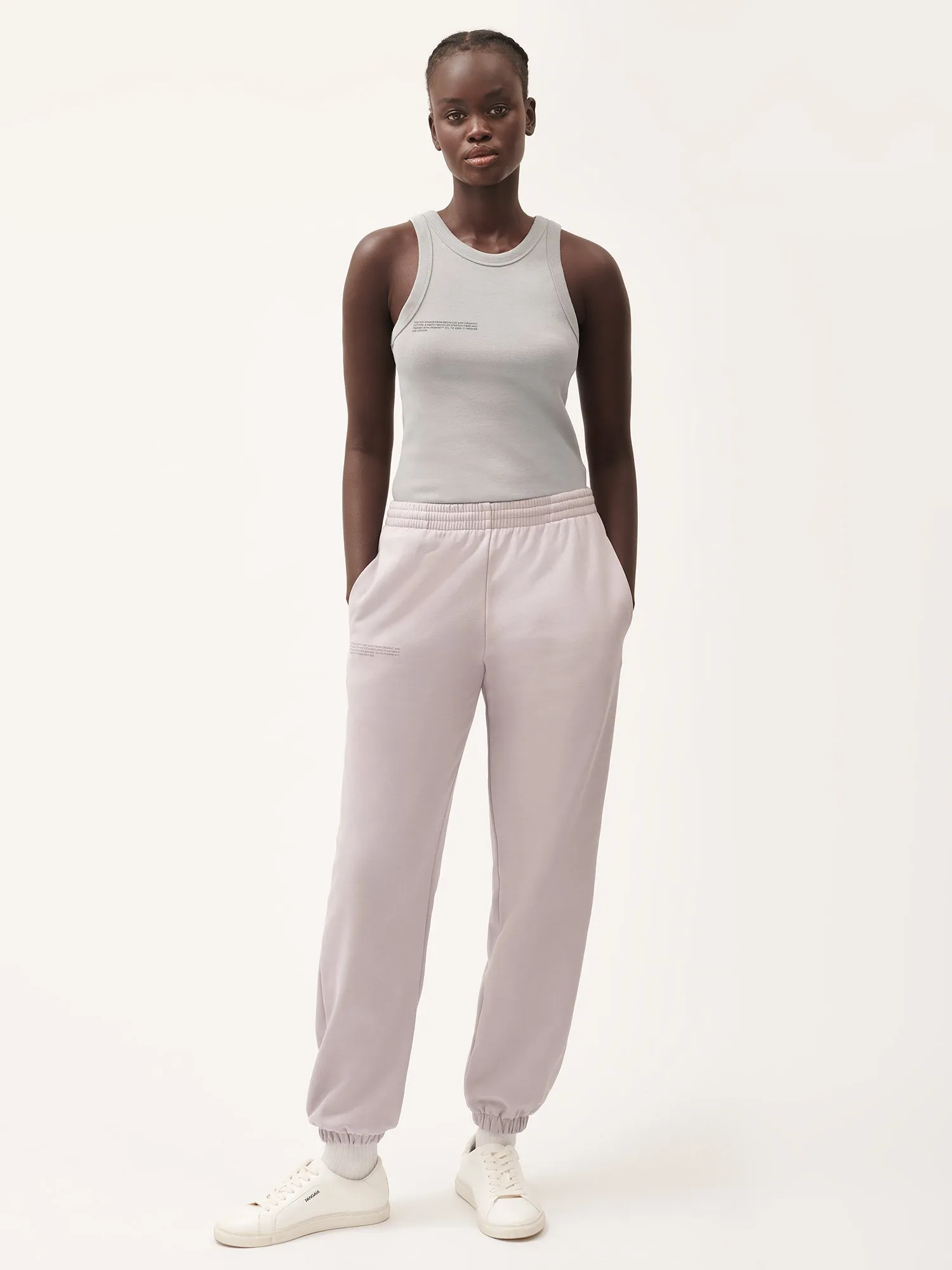 Natural Dye Track Pants—daylight purple