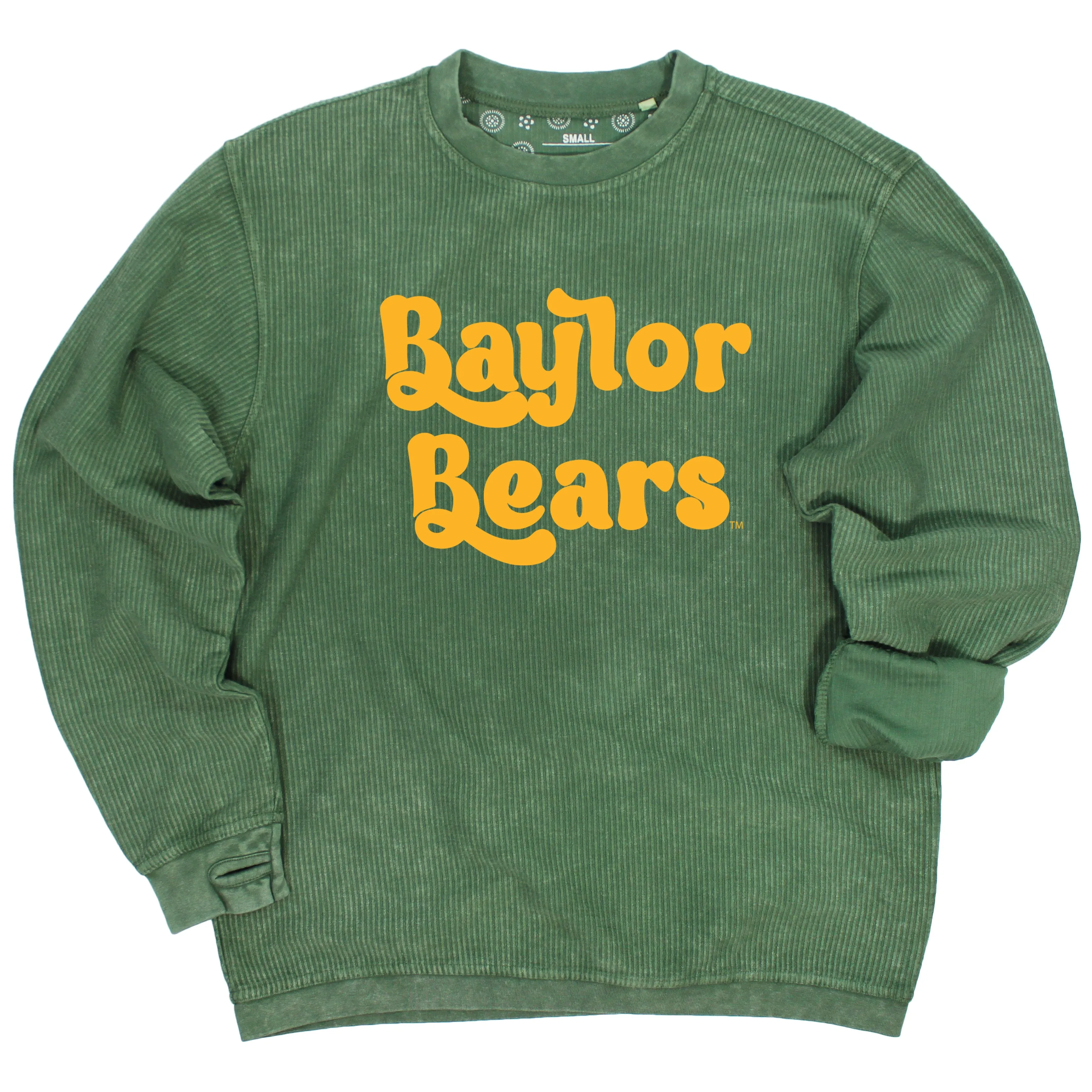 Pep Rally Crewneck Corded Fleece in Baylor University